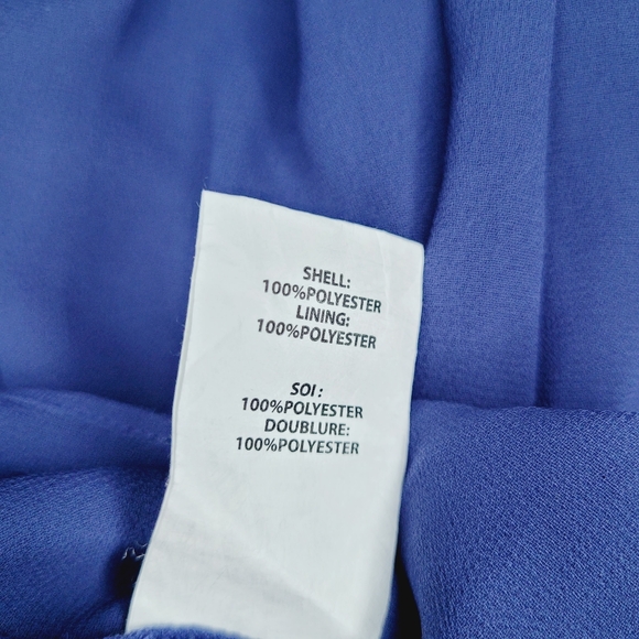 Ramy Brook Anna Dress Navy Blue Large Halter Neckline Smocked Waist Lace Accents - Picture 8 of 9